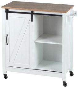Wózek kuchenny na kółkach LANDHAUS z drewna sosnowego i MDF, WENKO