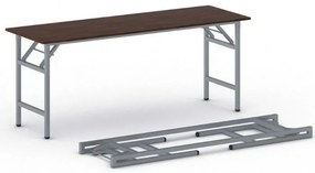 Stół konferencyjny FAST READY, 170x50 cm, szaro-srebrna podstawa, orzech