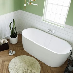 Wanna wolnostojąca owalna akrylowa biała 170 x 80 cm ELEGANT | Możliwa opcja Go Color : Wybierz swój kolor - biały