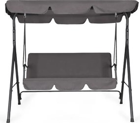 Huśtawka ogrodowa Cozy z regulowanym daszkiem, kolor szary