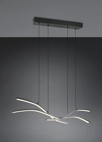 Metalowa lampa wisząca LED ze zdalnym sterowaniem/ze ściemniaczem w kolorze matowej czerni Spider – Trio Select