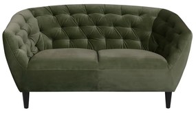 Zielona aksamitna sofa Actona Ria, 150 cm