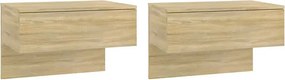 Komplet wiszących stolików nocnych dąb sonoma S6-D34