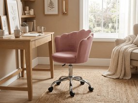 Fotel biurowy ROSE VELVET, staroróżowy