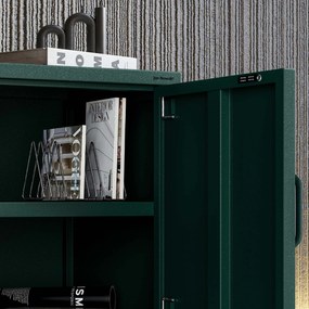 Szafka nocna metalowa butelkowa zieleń Modern MIA, 424 x 595 x 400 mm