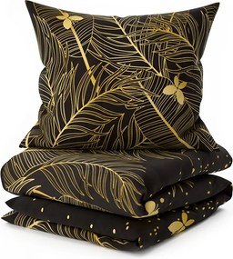 PrzytulneMieszkanie.pl PrzytulneMieszkanie.pl Pościel z mikrowłókna VISATA czarna Rozmiar pościeli: 2 szt 70 x 80 cm | 160 x 200 cm