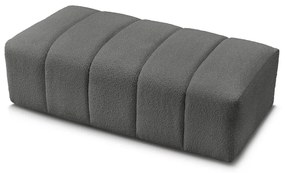 Ciemnoszary podnóżek z materiału bouclé Annecy – Bobochic Paris