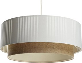 Lampa wisząca DUO LAMI LINE 70x28 biała/jutowa