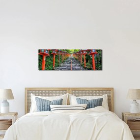 Obraz - Sanktuarium Kifune (z zegarem) (90x30 cm)