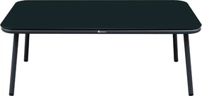 Zestaw mebli ogrodowych antracyt aluminiowa sofa 2 fotele stolik sznurowany