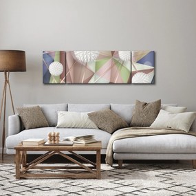 Obraz - Abstrakcja 3D w pastelowych kolorach (170x50 cm)