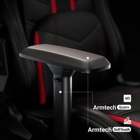 Fotel gamingowy Diablo X-Ray 2.0 King Size, czarno-czerwony