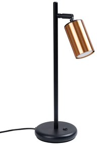 Lampka na biurko z ruchomym kloszem czarny + miedź - 4X A577 N4-D76