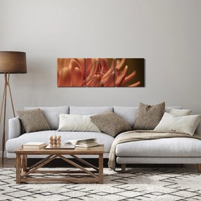 Obraz szczegółów kwiatu (z zegarem) (90x30 cm)