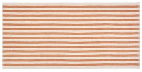Pomarańczowo-beżowy ręcznik kąpielowy z bawełny organicznej frotte 70x140 cm Arto – Blomus