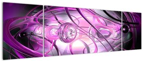 Obraz pięknej fioletowej abstrakcji (170x50 cm)