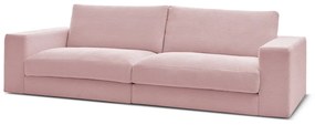 Różowa sztruksowa sofa 274 cm Leonard – Bobochic Paris