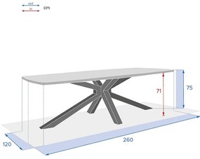 Aluminiowy zestaw jadalniany LINCOLN 1+10