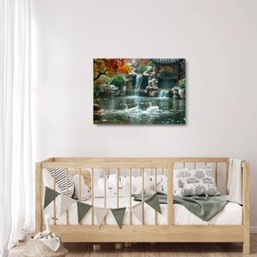 Obraz na szkle - Staw azjatycki (70x50 cm)