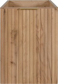 Szafka łazienkowa z drzwiami, Dąb Craft + złoty uchwyt, 40 x 57 x 46 cm