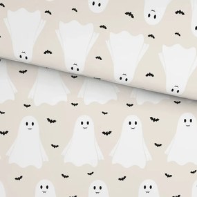 PrzytulneMieszkanie.pl PrzytulneMieszkanie.pl Pościel dziecięca z bawełny renforcé GHOSTIE beżowa Rozmiar pościeli: 80 x 80 cm | 135 x 200 cm