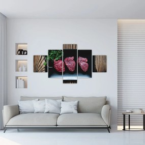 Obraz mięsa na talerzu (125x70 cm)