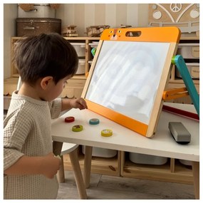 Tooky toy tablica edukacyjna 2w1 magnetyczna kredowa dla dzieci magnesy gąbka 6 el.