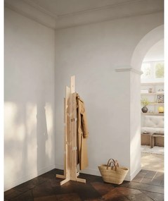Wieszak z litego drewna sosnowego w naturalnym kolorze 60x186 cm Keeper – Karup Design