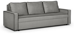 Kanapa sofa 3 os z funkcją spania MIDI Beżowy/Czarny