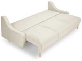 Kremowa rozkładana sofa ze schowkiem Mazzini Sofas Freesia