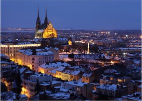 Obraz na szkle - Katedra św. Piotra i Pawła, Brno, Czechy (70x50 cm)