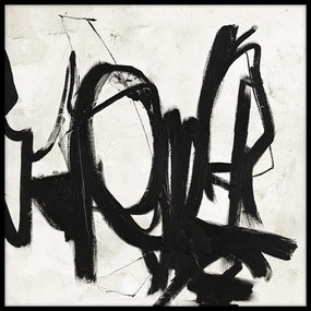 Ręcznie malowany obraz 100x100 cm Playblack 2 – Malerifabrikken