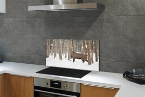 Panel nad Blat Kuchenny Zimowy Trop Jelenia w Lesie