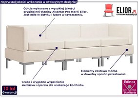 3-częściowy kremowy zestaw wypoczynkowy - Marsala 3C