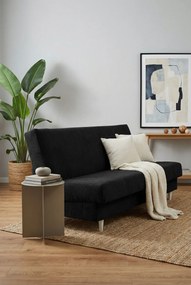 Czarna tapicerowana wersalka rozkładana G9-E84