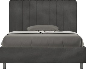 Łóżko bez stelaża tapicerowane 120x210 microfibra szary Agueda