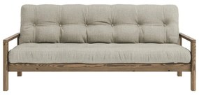 Beżowa lniana rozkładana sofa 205 cm Knob – Karup Design