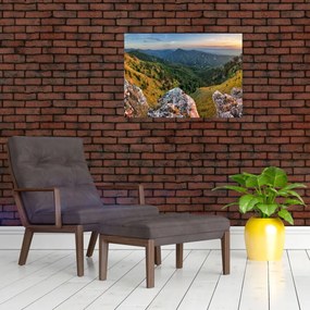 Obraz na szkle - Krajobraz górski (70x50 cm)