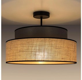 Żyrandol natynkowy BOHO 1xE27/60W/230V śr. 40 cm brązowy/beżowy