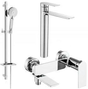 Mexen Zero DQ40 zestaw wannowy, chrom - 7113DQ40-00