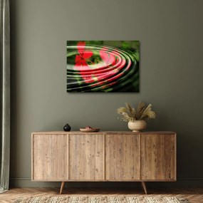 Abstrakcyjny obraz - kwiaty w falach (70x50 cm)