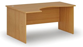 Ergonomiczne biurko PRIMO WOOD, 160x120 cm, lewe, buk