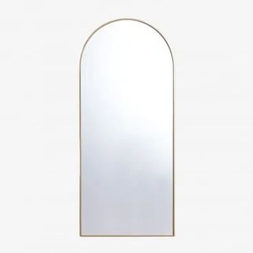 Metalowe Lustro Ścienne Belm Złoto & 90 X 200 Cm - Sklum