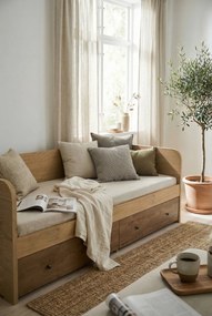 Łóżko z szufladami dąb cremona + dąb lefkas A1-A94
