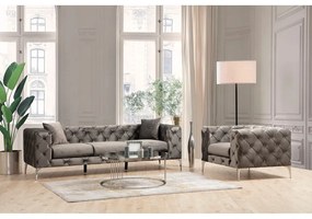 Ciemnoszara aksamitna sofa 237 cm Como – Balcab Home