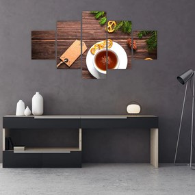 Obraz - kubek z dekoracjami (125x70 cm)