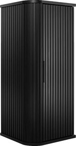 Szafka łazienkowa, czarna, uchwyt czarny, 79 x 35,5 x 31,5 cm