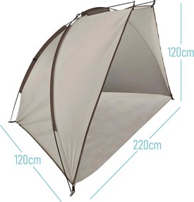 Duży namiot plażowy parawan na plażę półnamiot 220x120x120cm + pokrowiec