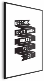 Plakat Dreams 21x30 cm z ramą czarną z marginesem ARTGEIST B