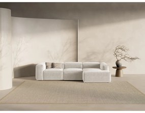 Beżowy narożnik (prawostronny/z szezlongiem) Bergano – Cosmopolitan Design